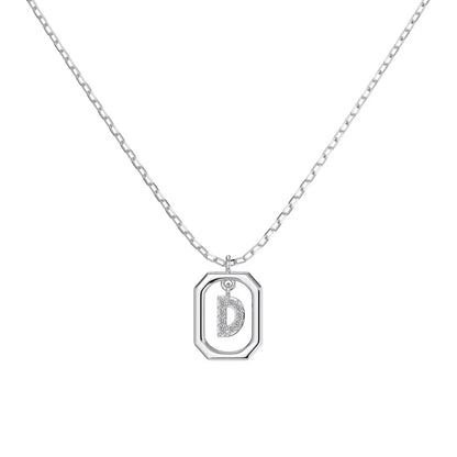 925 Silver 5A CZ Initial Necklace DY191332 product image 5