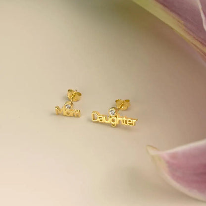 KAKODIY 925 Gorgeous Sterling Silver Stud Earrings with Zirconia Mother's Day Gold Plated Earrings - product image 5