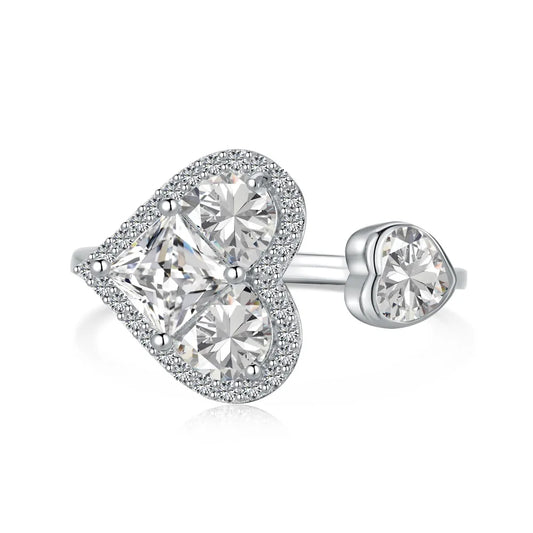 Heart 18K Gold-Plated Silver Adjustable Ring by KAKODIY - product view 8