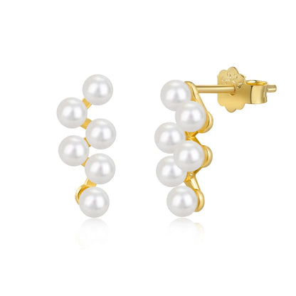 KAKODIY elegant small design 925 Sterling Silver boutique fashion freshwater pearl grape shape earrings can be customized women's boutique accessories