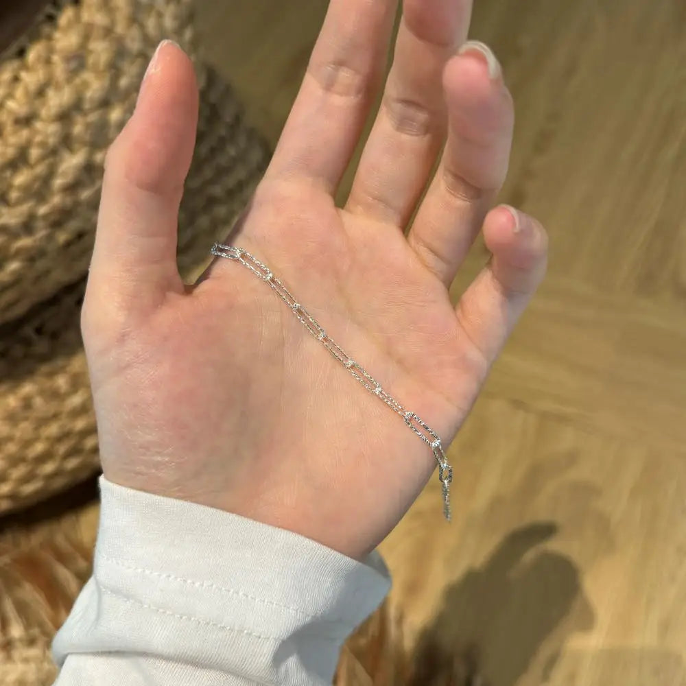 925 Sterling Silver Minimalist Chain Bracelet product image 2
