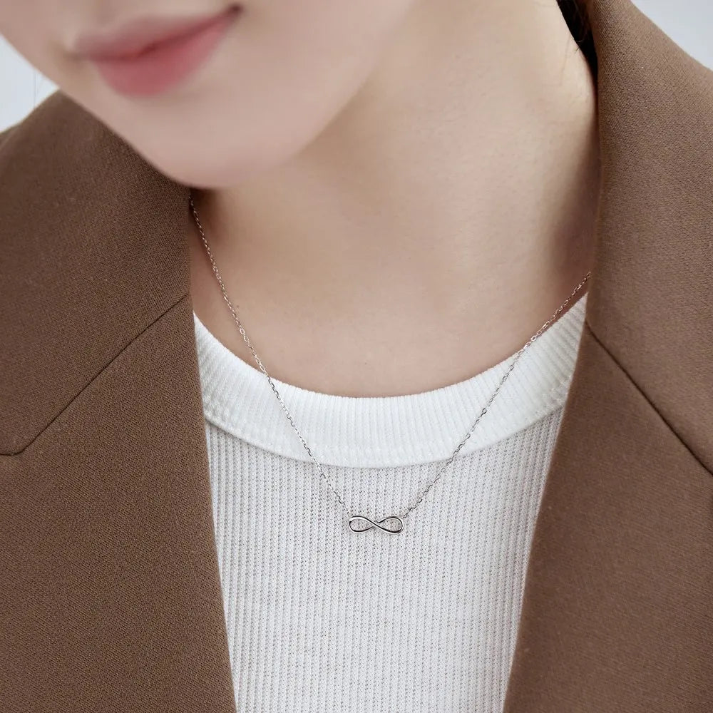 925 Sterling Silver Infinity Lariat Necklace product image 3