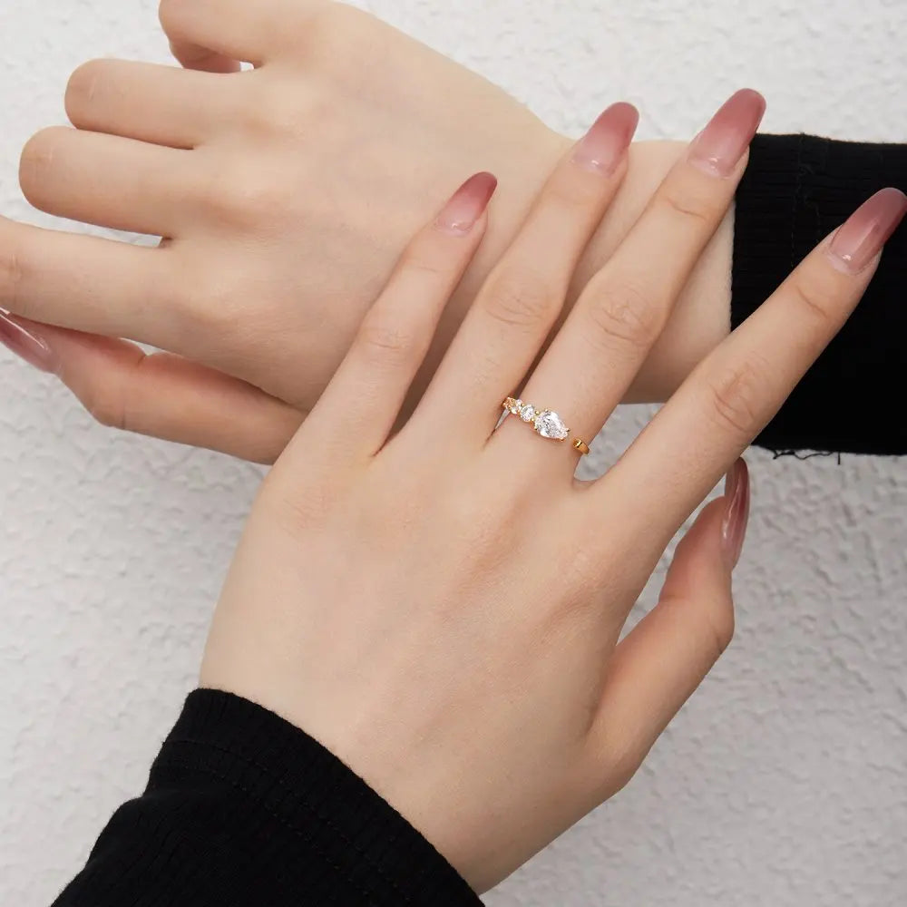 925 Sterling Silver Snake CZ Engagement Ring product image 4