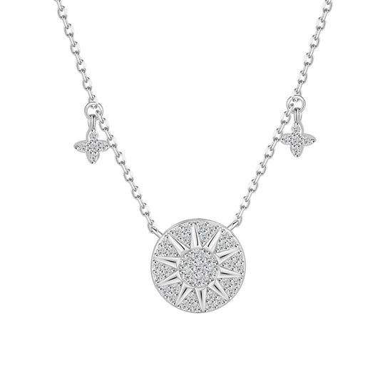 925 Silver Star 5A CZ Pendant Necklace DY191365 by KAKODIY