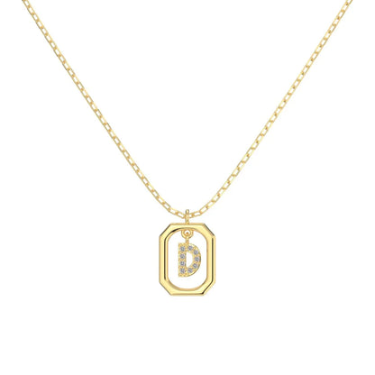 925 Silver 5A CZ Initial Necklace DY191332 product image 4