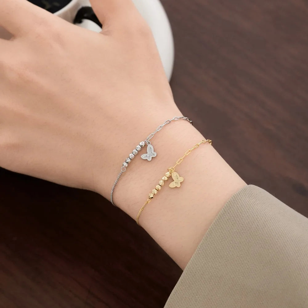 925 Silver Butterfly Chain Bracelet DY150579 product image 2