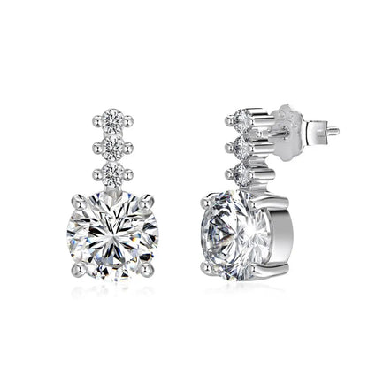 KAKODIY Fine Jewelry Round Zircon Pendant Earrings Fashion 925 Sterling Silver Anti Discoloration Women's Earrings - product image 2