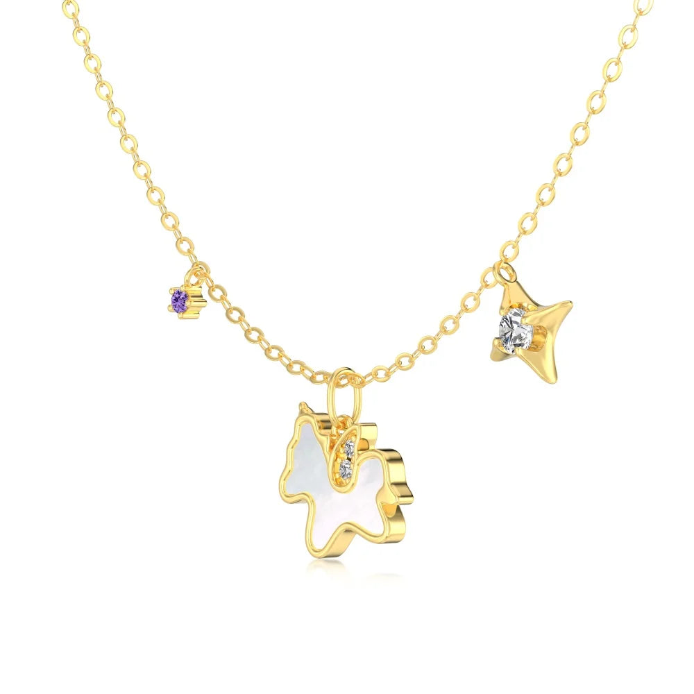 925 Silver Star 5A CZ Pendant Necklace DY191869 product image 8