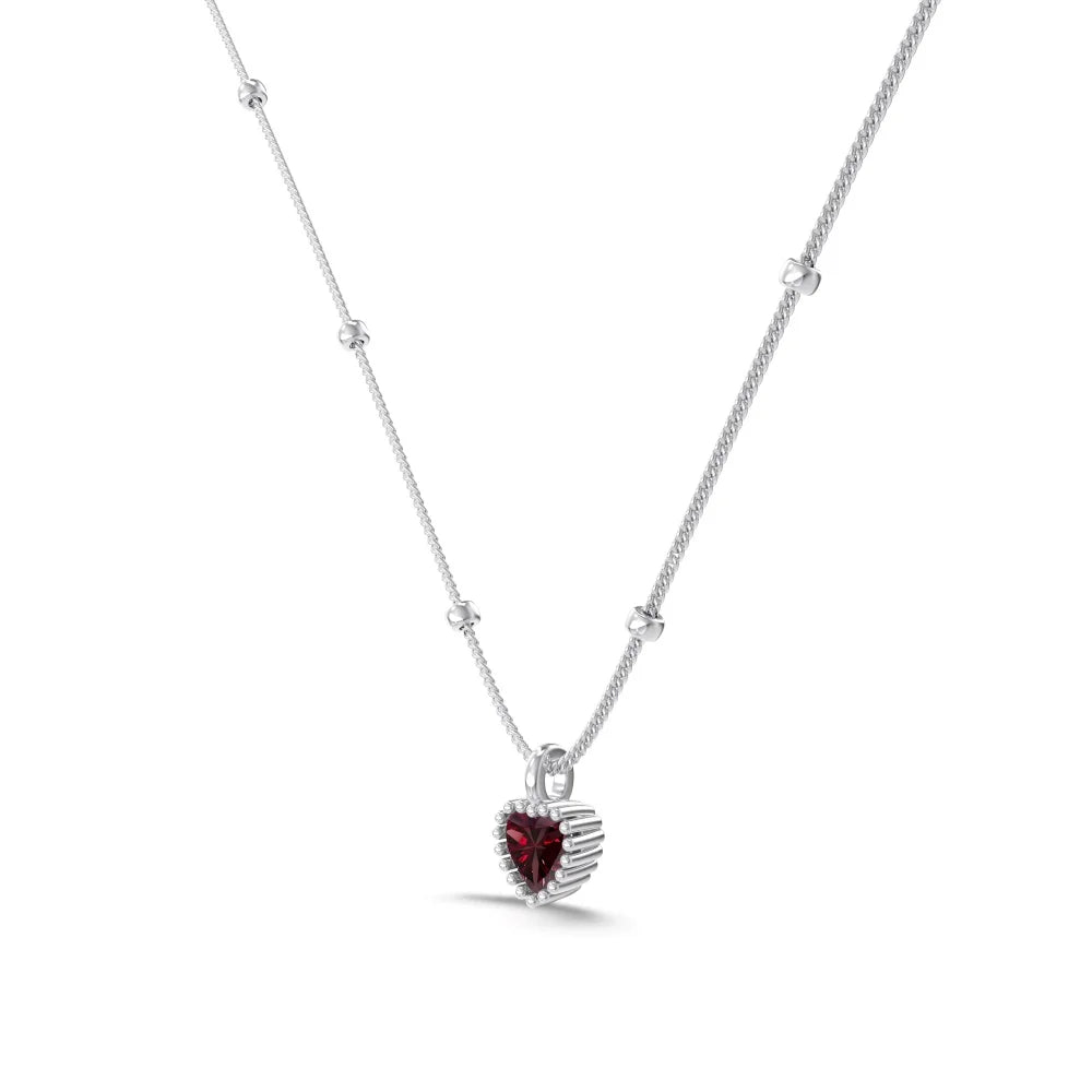 Fashion Simplicity Design Fit Christmas Festival Xmas Gifts S925 Silver  5A Zirconia Heart Pendant Necklaces
