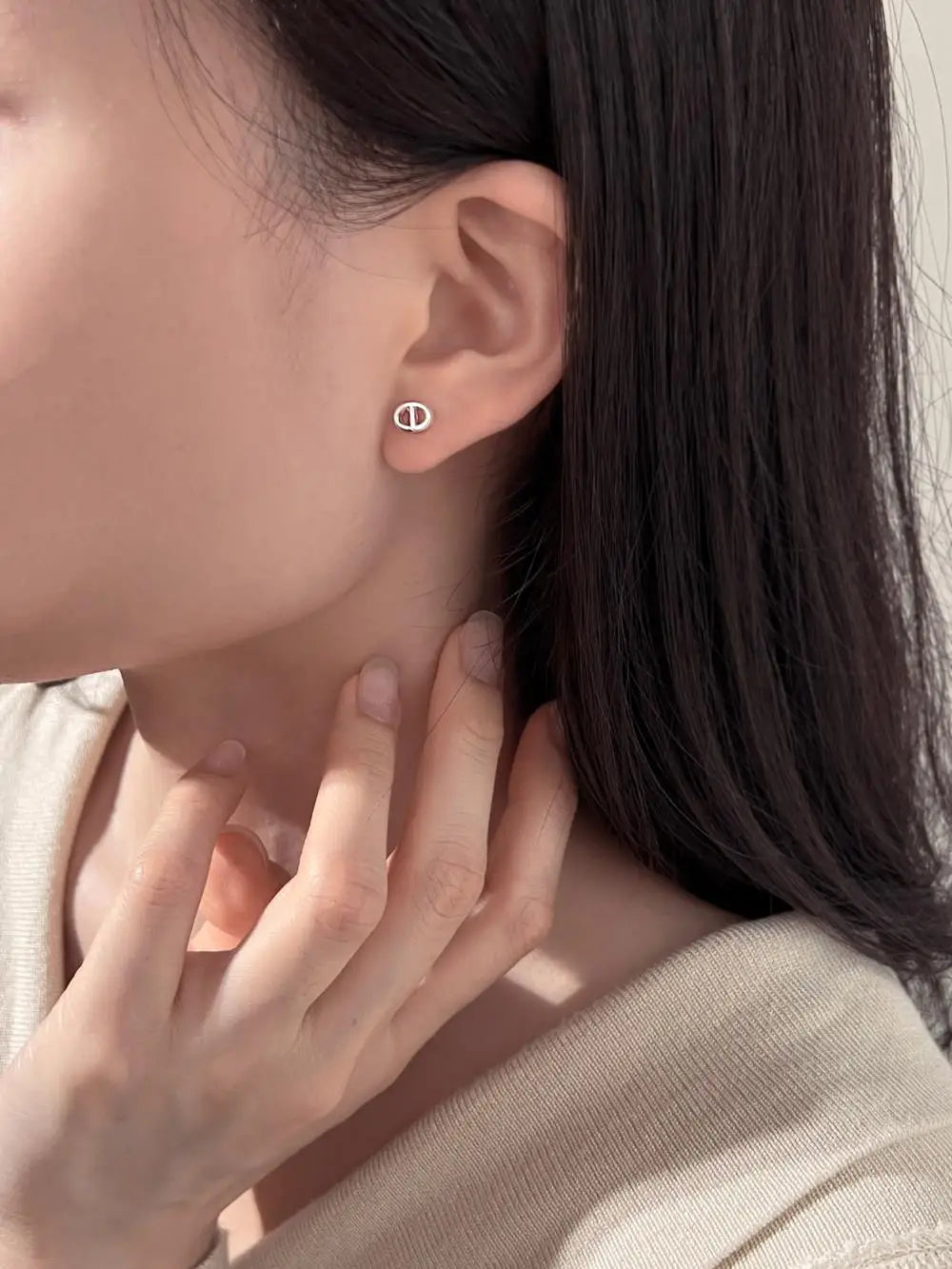KAKODIY New Pig Nose Stud Earrings Fashion £925 Simple Stud Earrings Accessories Earrings - product image 2