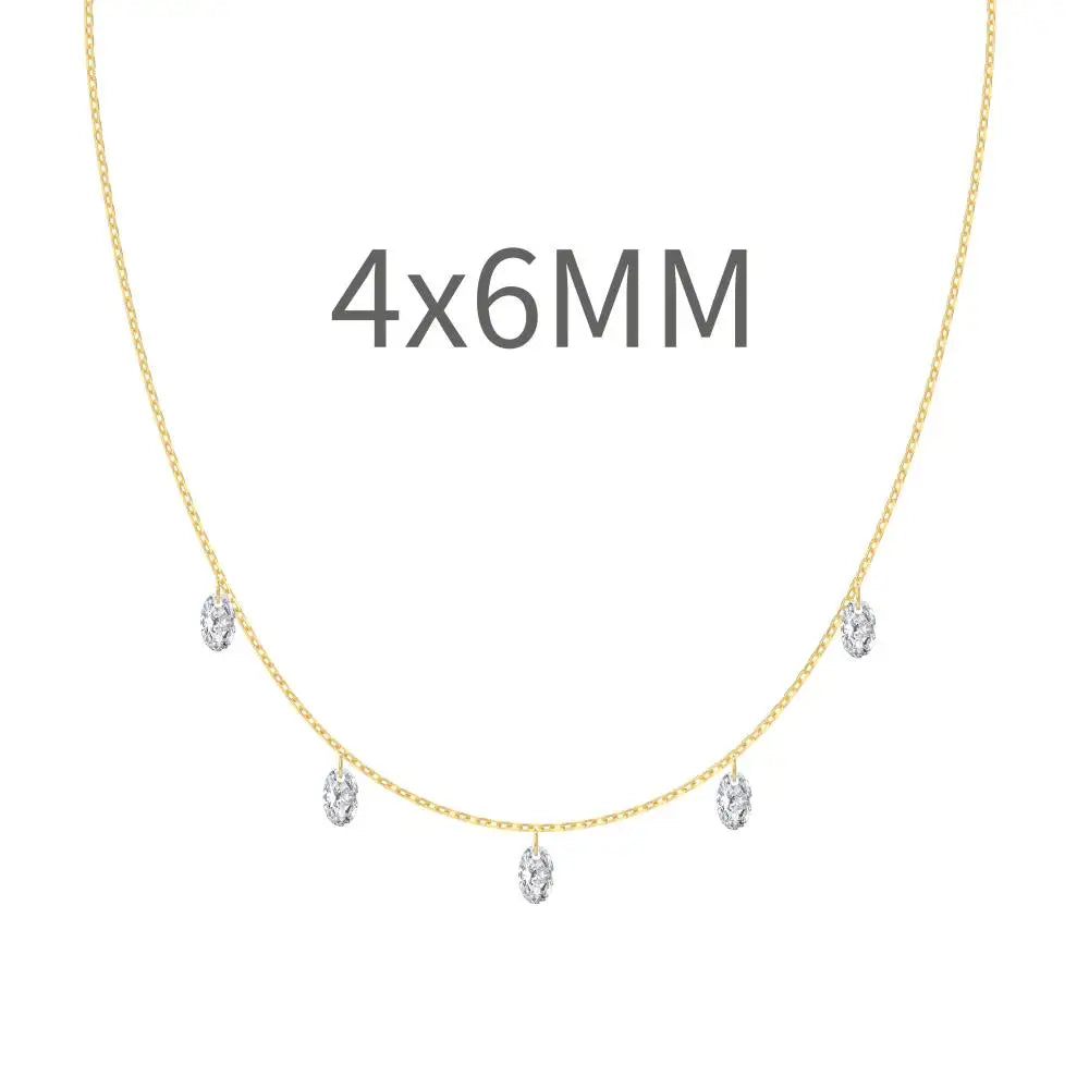 925 Sterling Silver CZ Bridal Lariat Necklace product image 10
