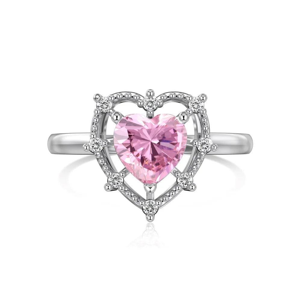 925 Silver CZ Bridal Engagement Ring DY121053 by KAKODIY