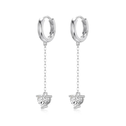 KAKODIY Elegance Design Fine Jewelry Earrings 925 Sterling Silver Pendant Tassel Heart 5A Cubic Zirconia Ring Earrings Women Wear Everyday - product image 1