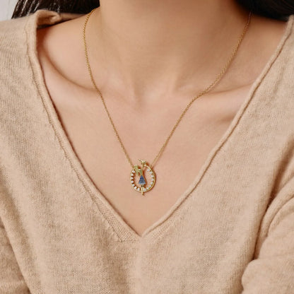 925 Sterling Silver CZ Pendant Necklace DY190825 product image 6