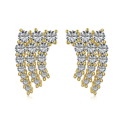 18K Gold Plated  Studs Earring Diamond Daily Wear Fine Jewelry Wholesale Manufacturer S925 Silver Stud Earrings Women