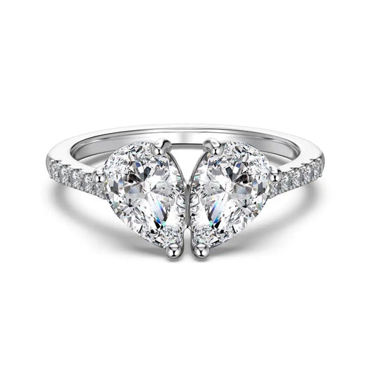 925 Silver CZ Bridal Engagement Ring DY121264 by KAKODIY