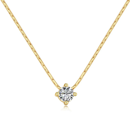 925 Silver CZ Minimalist Pendant Necklace DY190663 product image 7