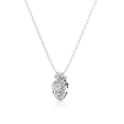 925 Sterling Silver Heart 5A CZ Lariat Necklace product image 7