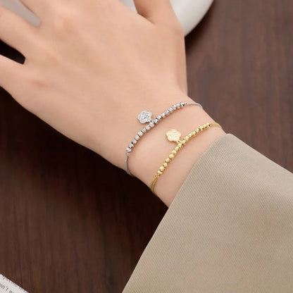 925 Sterling Silver Flower Statement Bangle product image 2