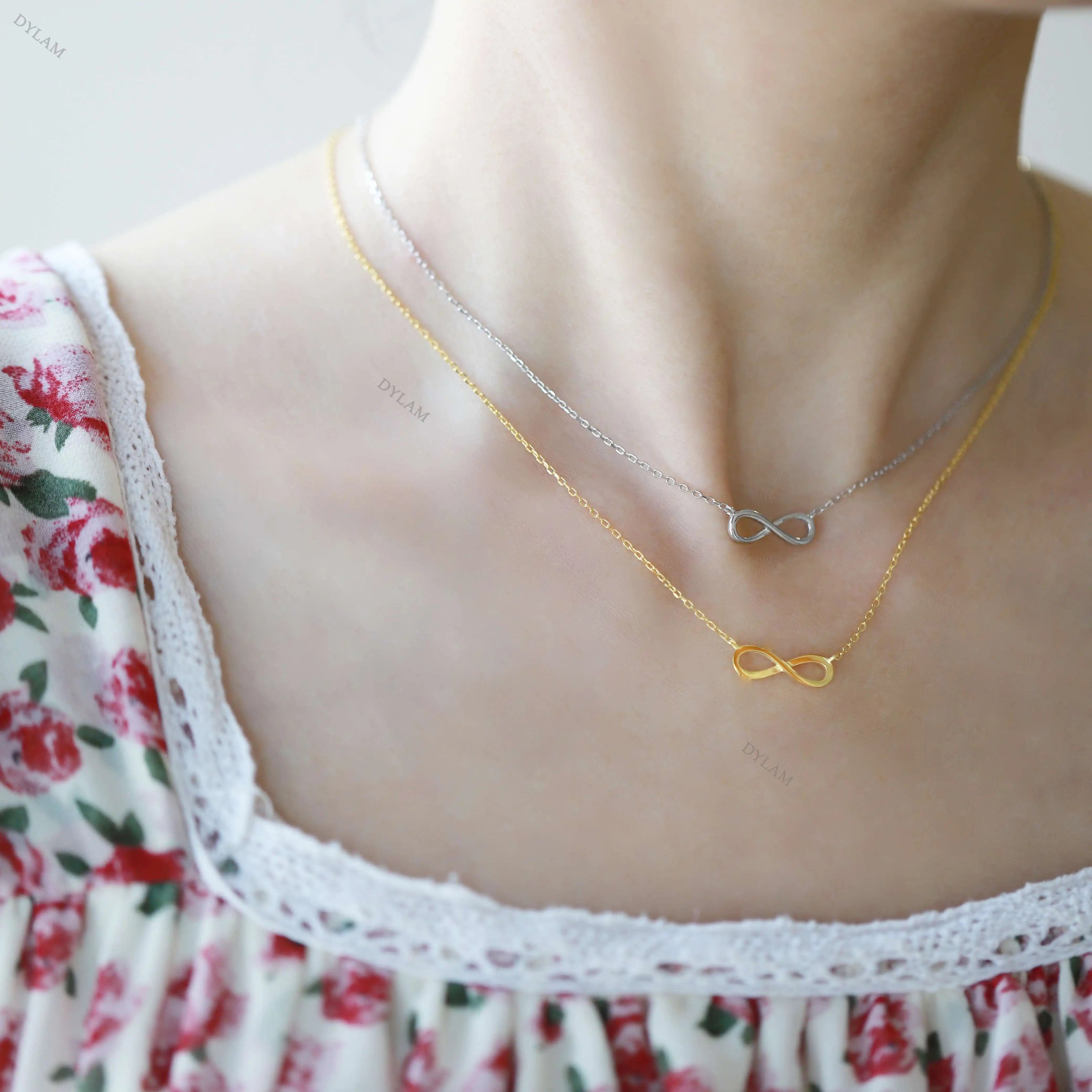 925 Sterling Silver Infinity Lariat Necklace product image 2