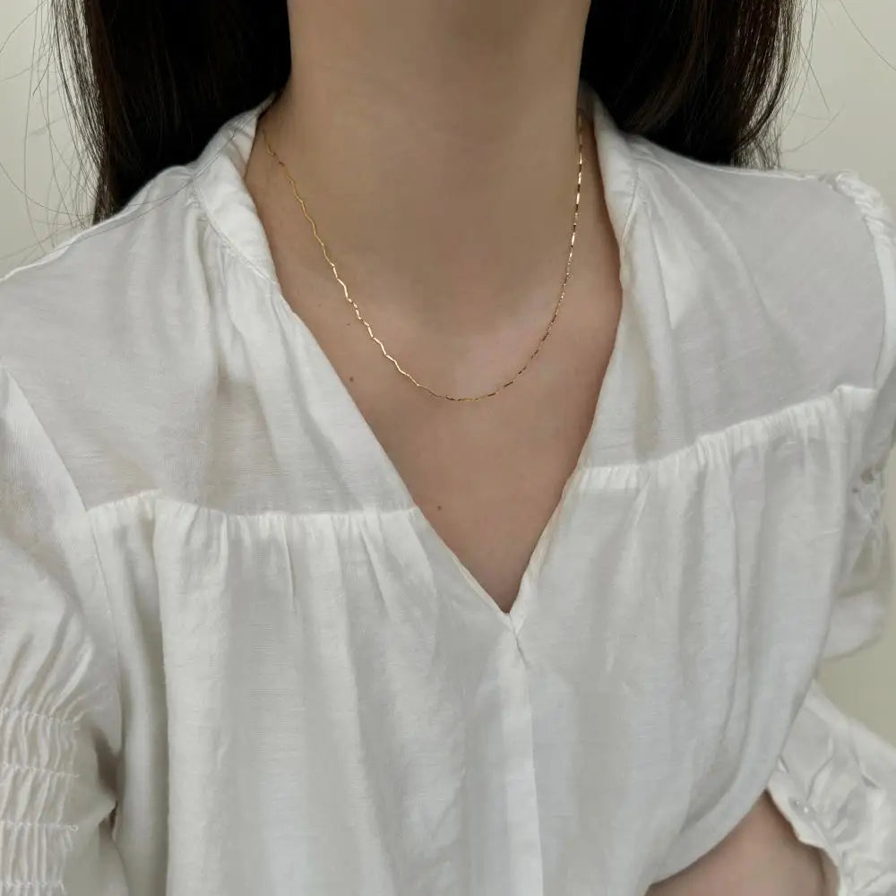925 Silver Minimalist Chain Necklace DY191363 product image 6