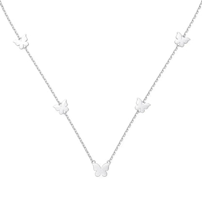 925 Silver Butterfly Pendant Necklace DY191180 product image 7