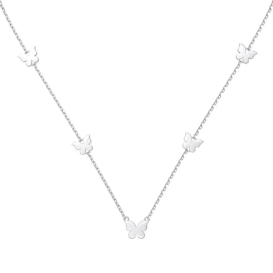 925 Silver Butterfly Pendant Necklace DY191180 product image 7