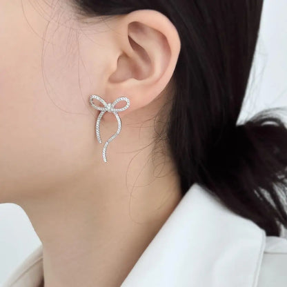 KAKODIY Gold Plated Designer Bow Earrings 925 Sterling Silver Fine Jewelry Earrings - product image 5