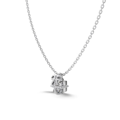 Tiny Delicate Women Jewelry Hypoallergenic Rhodium 14K Gold Plated Sterling Silver 5A Zirconia Gift Box Pendant Necklace