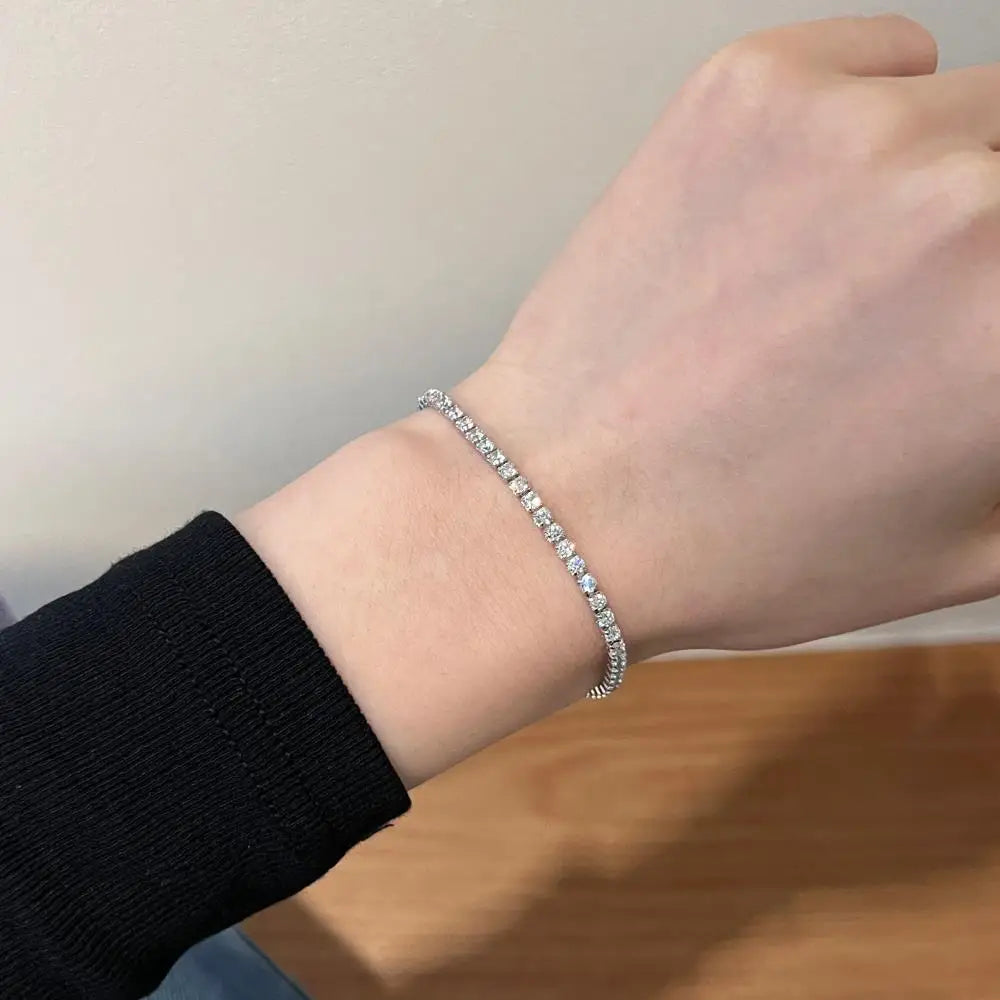 925 Sterling Silver CZ Statement Tennis Bracelet product image 2