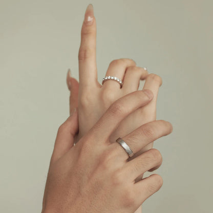 925 Sterling Silver CZ Minimalist Wedding Ring product image 2
