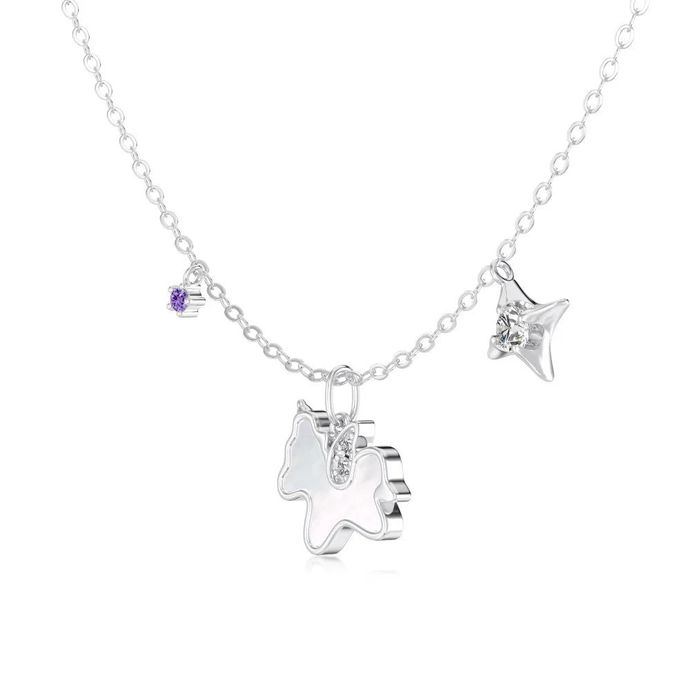 925 Silver Star 5A CZ Pendant Necklace DY191869 product image 7