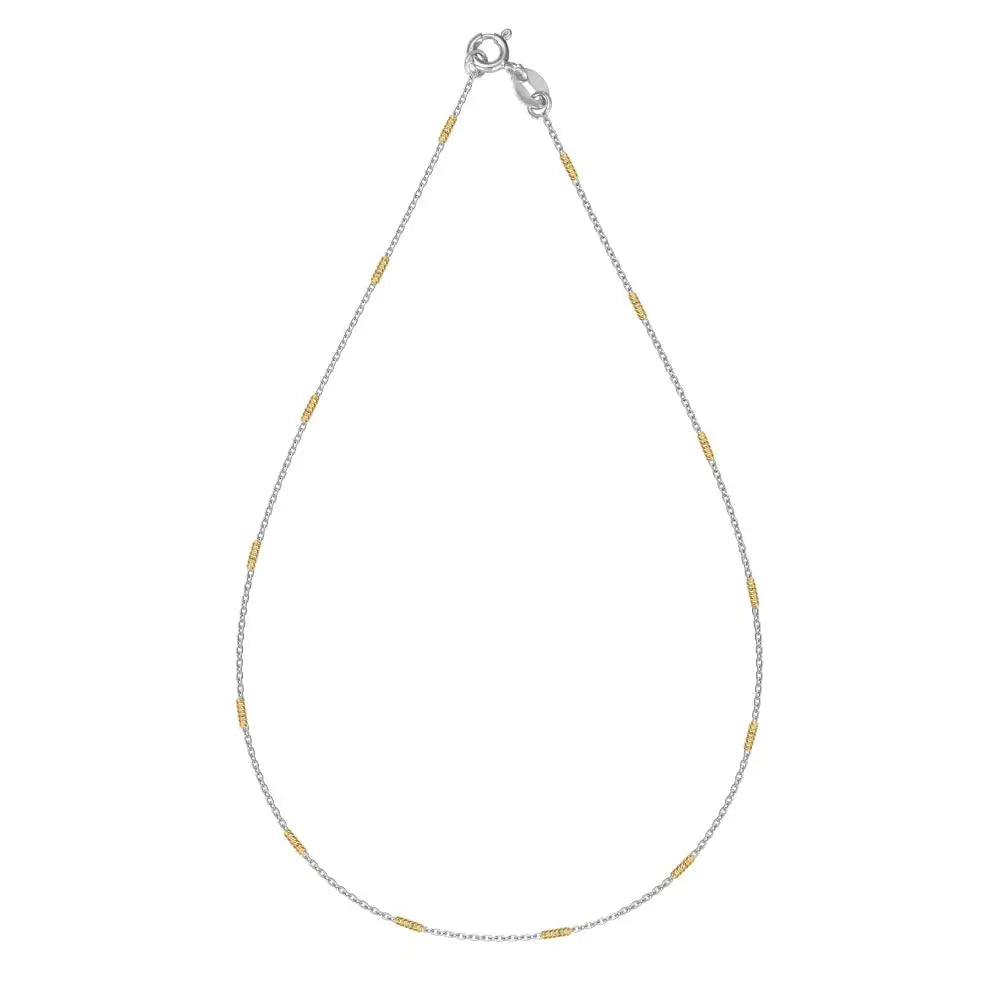 925 Silver Minimalist Chain Necklace DY191358 by KAKODIY