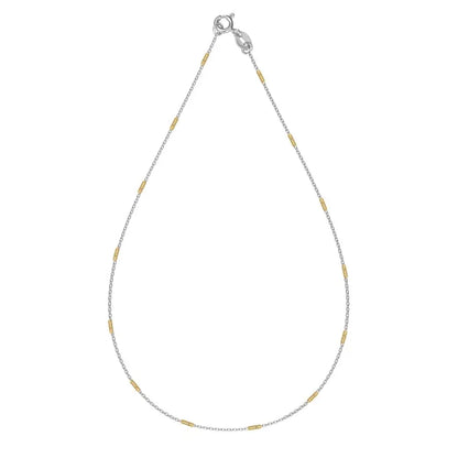 925 Silver Minimalist Chain Necklace DY191358 by KAKODIY