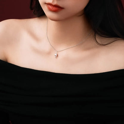 925 Sterling Silver 5A CZ Dainty Pendant Necklace product image 4