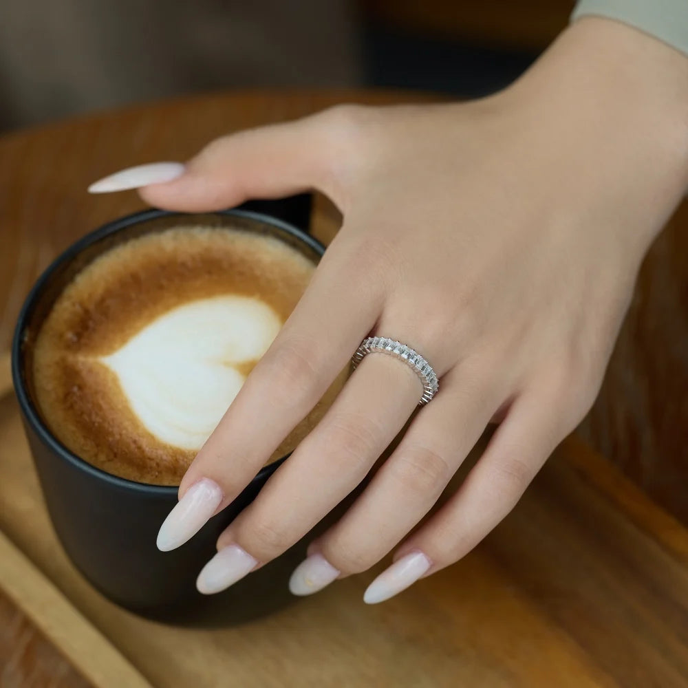 925 Silver 5A CZ Bridal Engagement Ring DY121530 product image 5