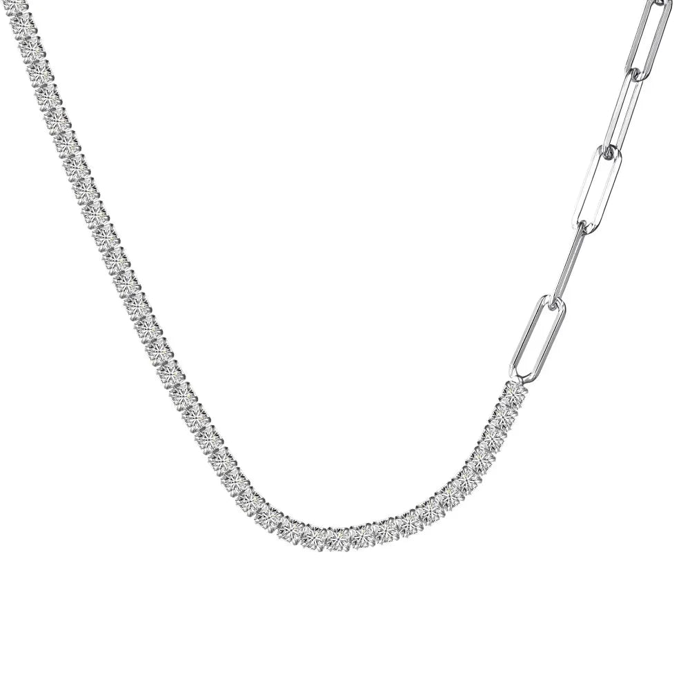925 Sterling Silver CZ Tennis Necklace product image 8
