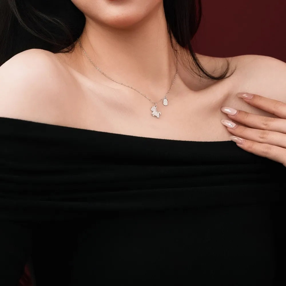 925 Sterling Silver Zodiac 5A CZ Pendant Necklace product image 3