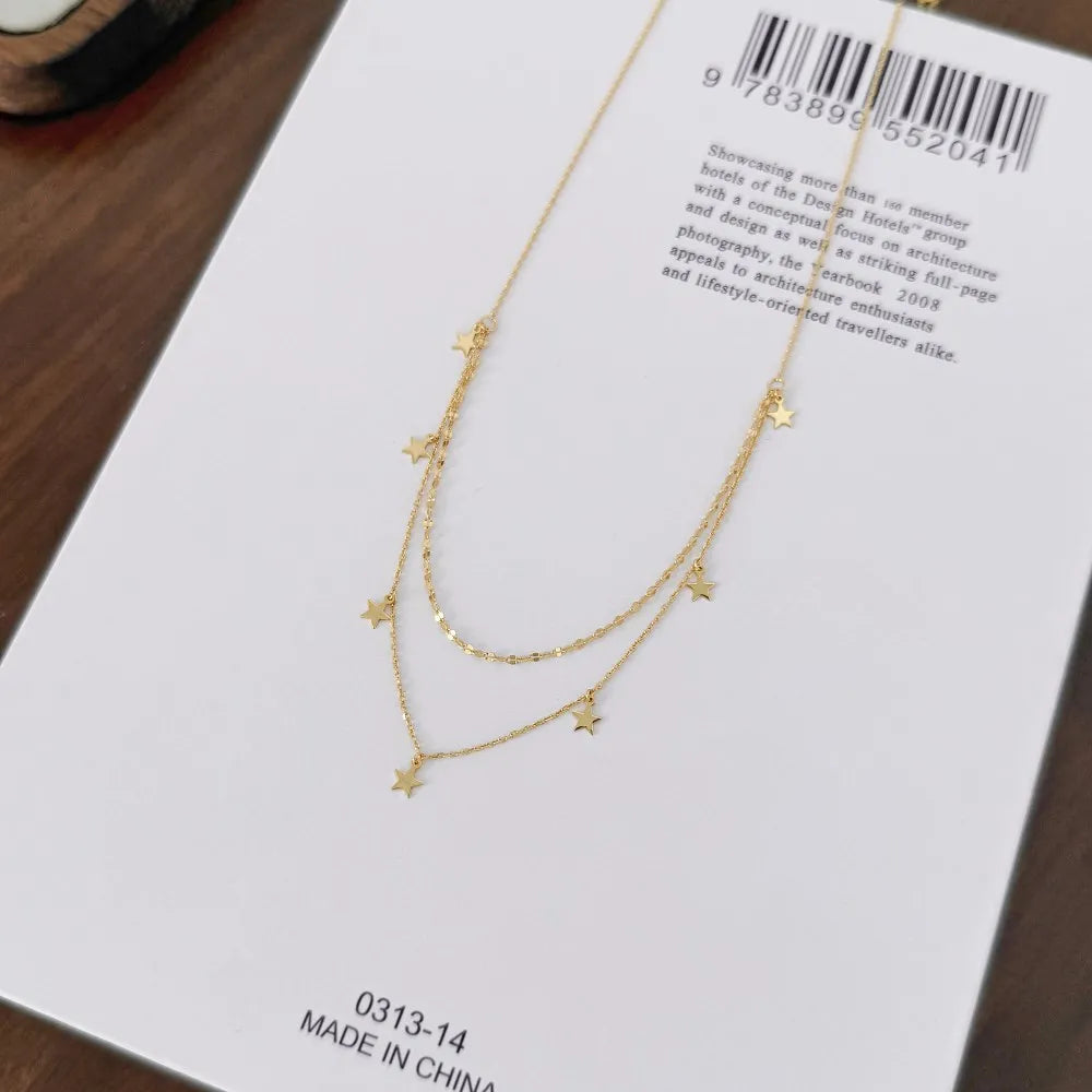925 Sterling Silver Star Lariat Necklace product image 5