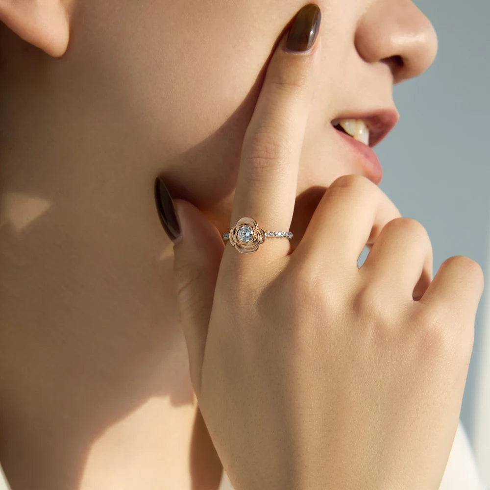 925 Sterling Silver Flower 5A CZ Ring product image 3