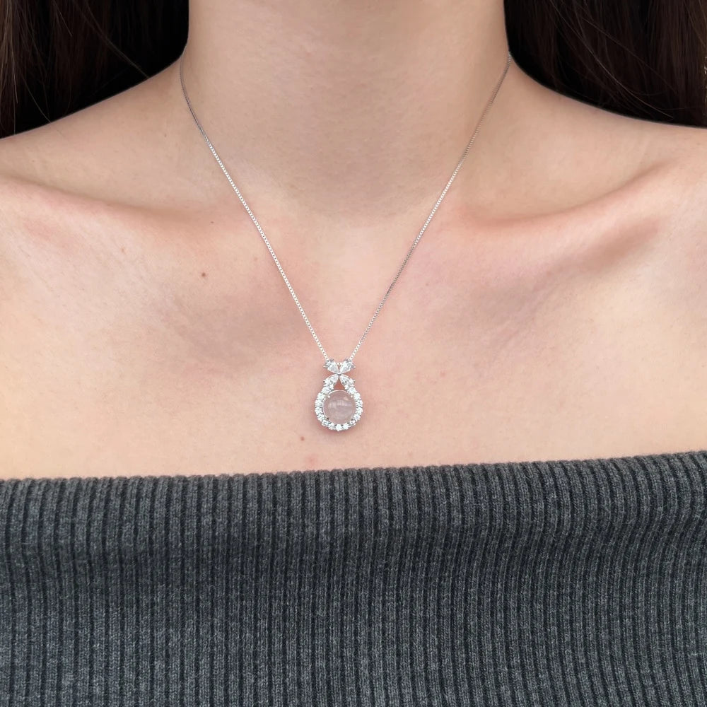 925 Silver 5A CZ Pendant Necklace DY190900 product image 3