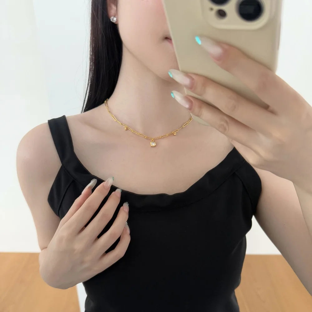 925 Silver 5A CZ Pendant Necklace DY191591 product image 4