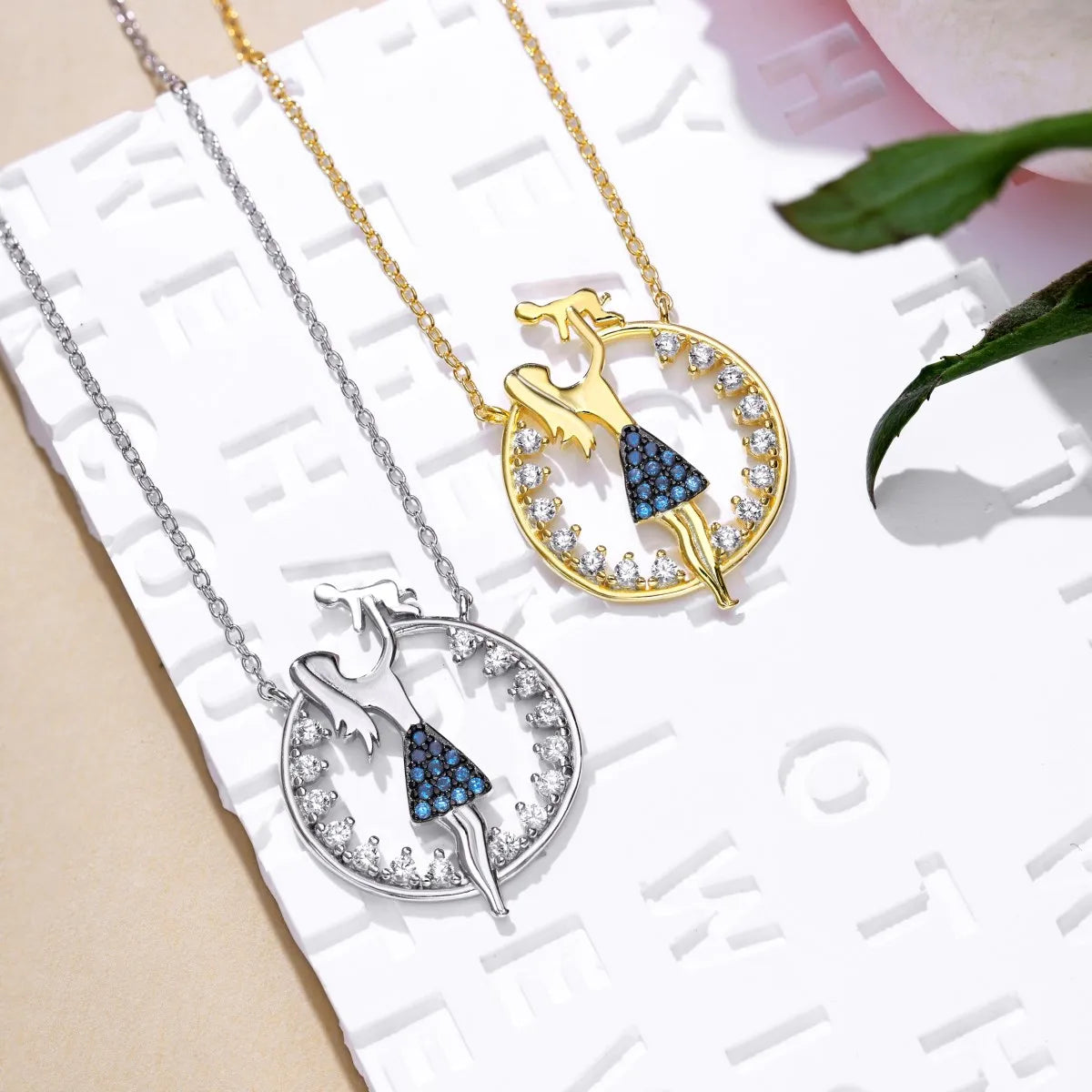 925 Sterling Silver CZ Pendant Necklace DY190825 product image 5