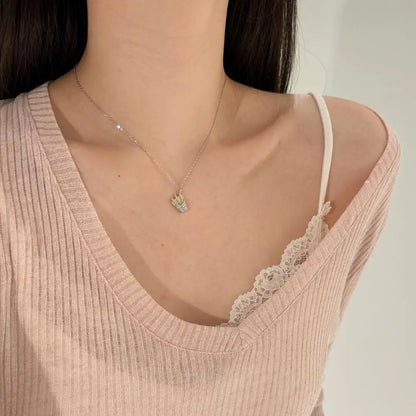 925 Silver 5A CZ Pendant Necklace DY191221 product image 2