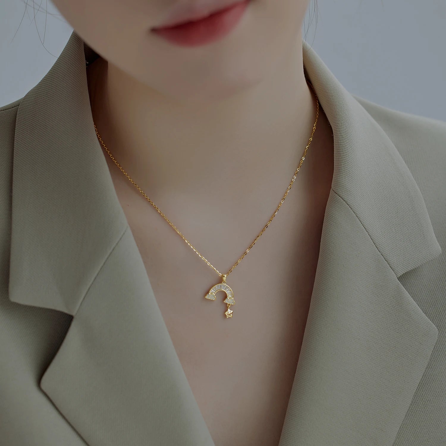 925 Sterling Silver Star Pendant Necklace product image 2