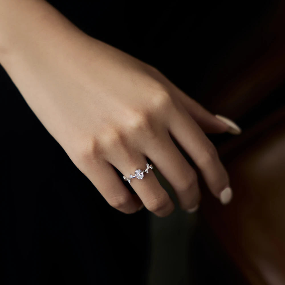 925 Silver 5A CZ Bridal Engagement Ring DY121487 product image 3