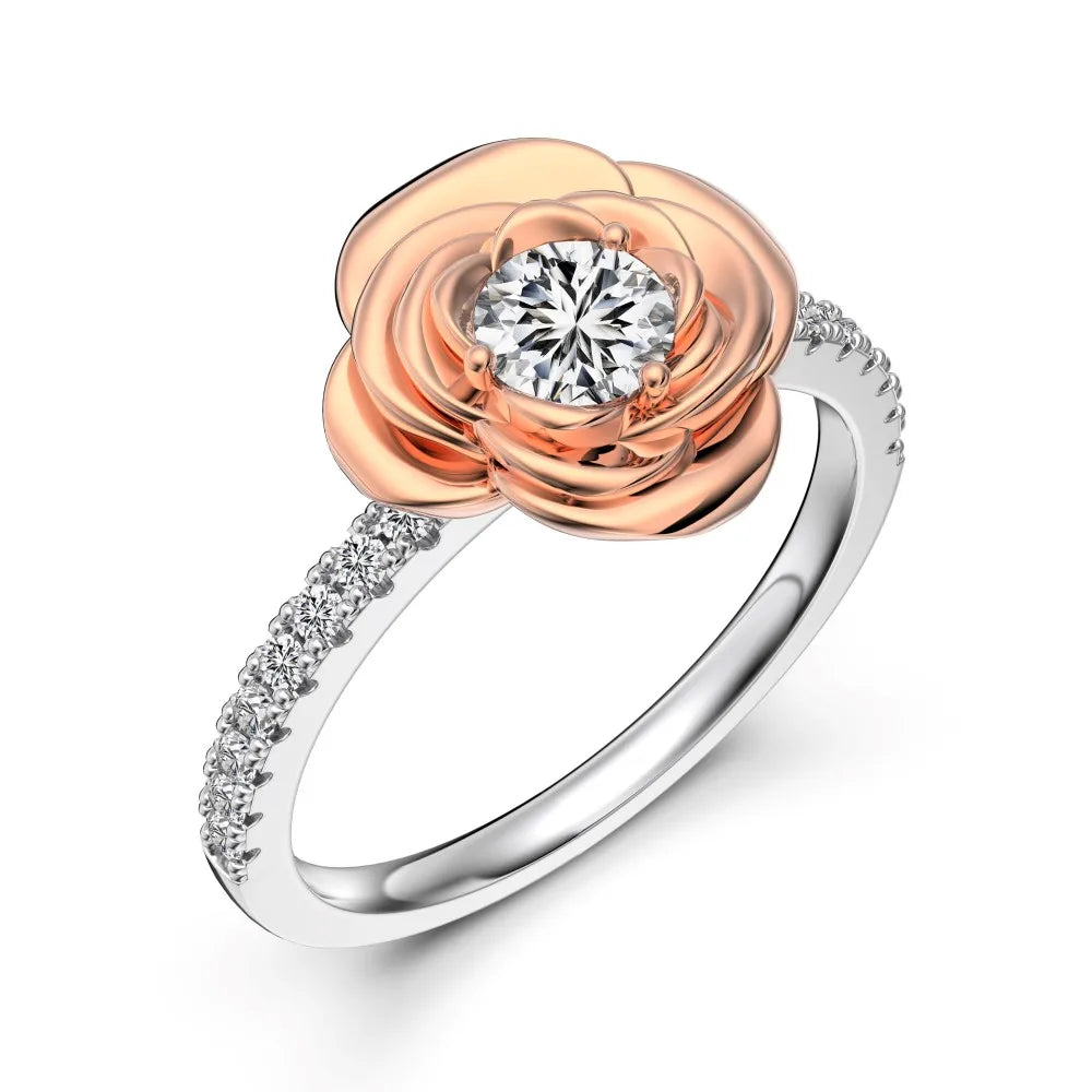 925 Sterling Silver Flower 5A CZ Ring product image 7
