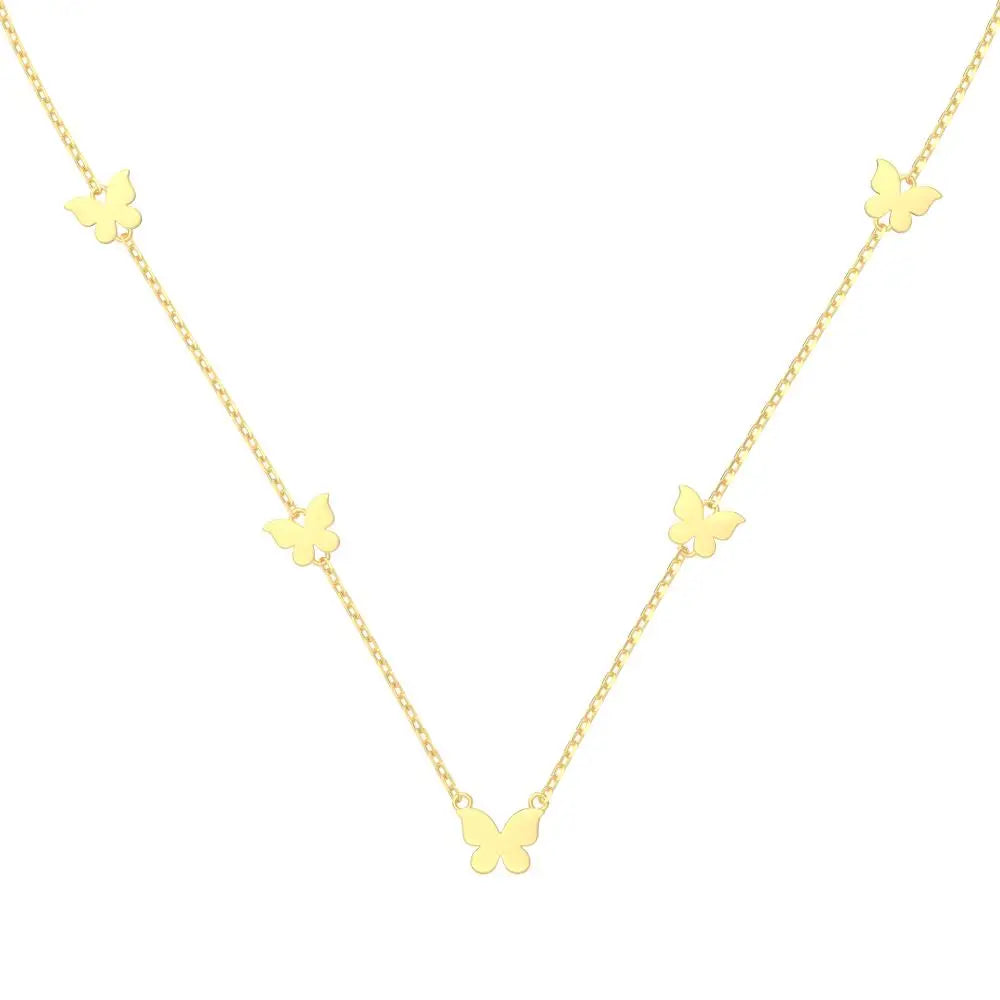 925 Silver Butterfly Pendant Necklace DY191180 product image 8