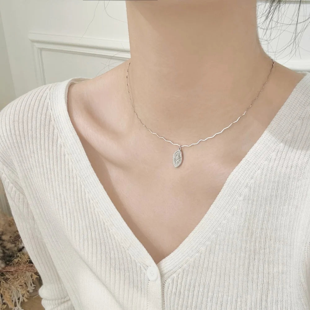 925 Silver 5A CZ Pendant Necklace DY191685 product image 6