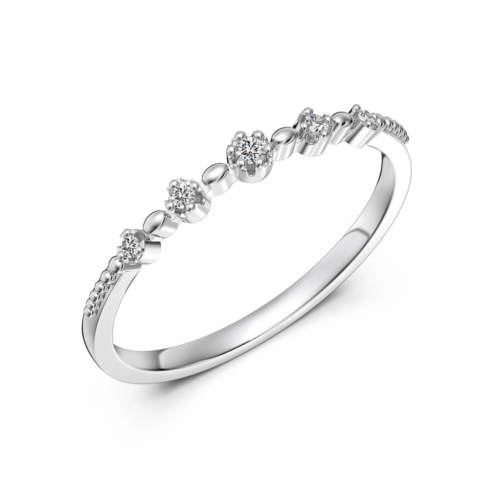 925 Sterling Silver 5A CZ Engagement Ring DY121511 product image 8